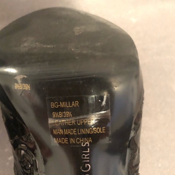 BCBGirls! black heels - floral design - Picture 4 of 4